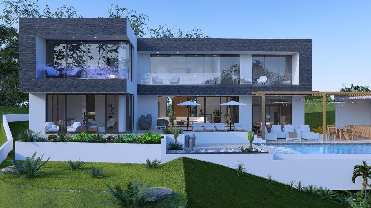 Ocean View Villa in a Private Natural Setting, 1,120 m² of land and 450 m² of construction.