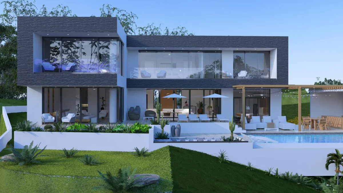 Ocean View Villa in a Private Natural Setting, 1,120 m² of land and 450 m² of construction.